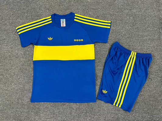 Kit Infantil Boca Jrs Away Retro 1981 - Azul