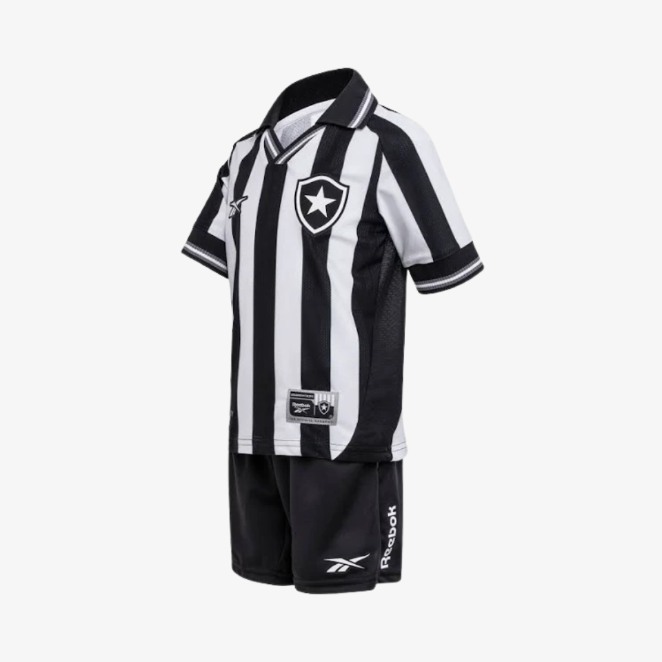 Kit Infantil Botafogo Home 25/26 Reebok - Preta e Branca