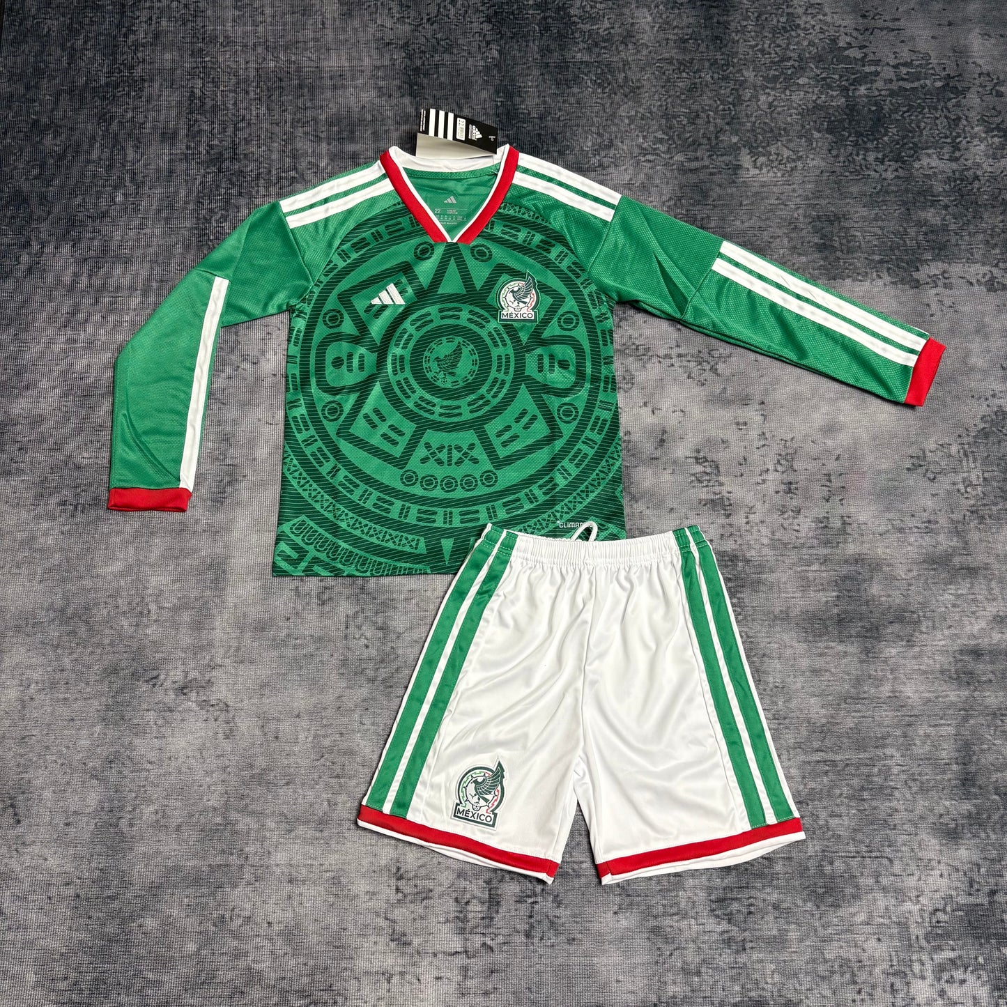 Kit Infantil México Home Manga Longa 26/27 - Verde
