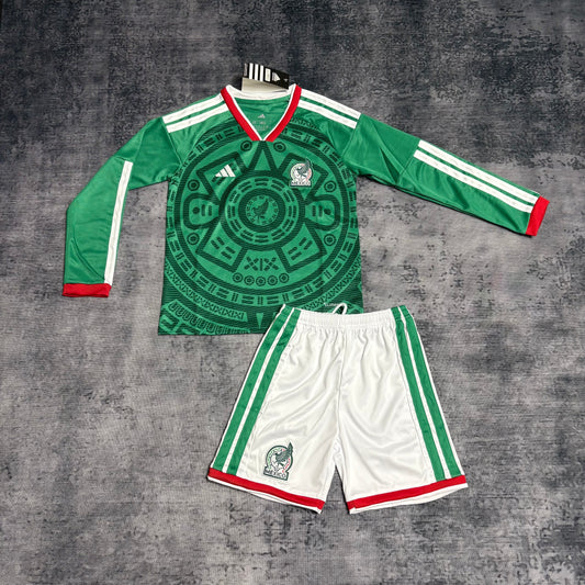 Kit Infantil México Home Manga Longa 26/27 - Verde