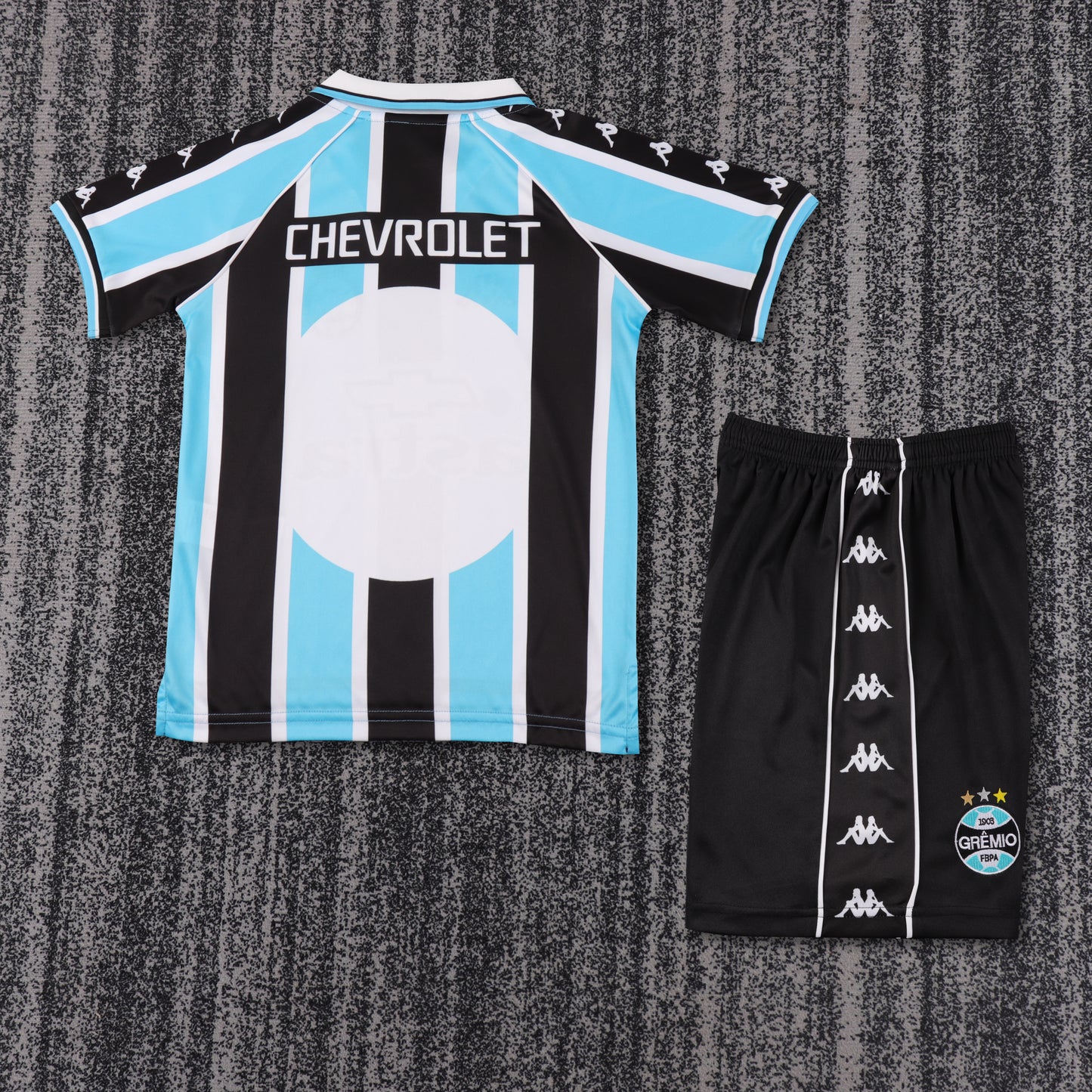 Kit Infantil Grêmio Home Retrô 2000 -Tricolor