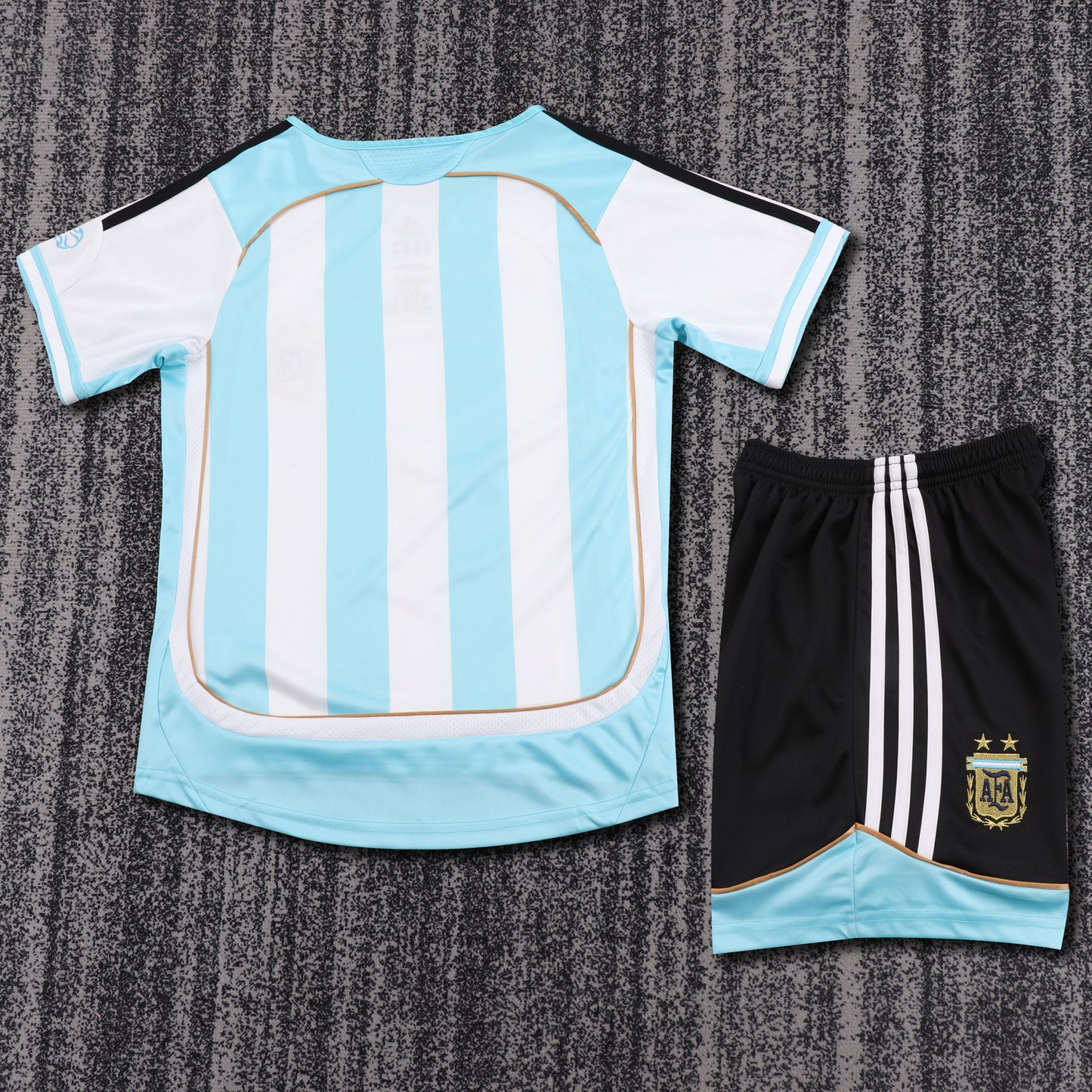Kit Infantil Argentina Retro Home 2006 -Branco e Azul