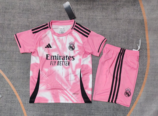 Kit Infantil Real Madrid Goleiro 24/25 - Rosa