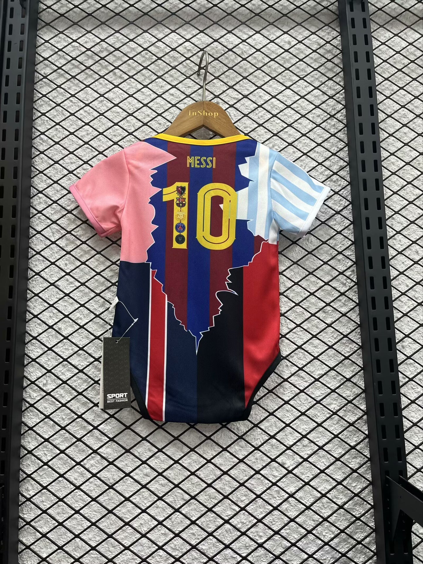 Body Bebê Infantil Messi Carreira Home  - Colorido