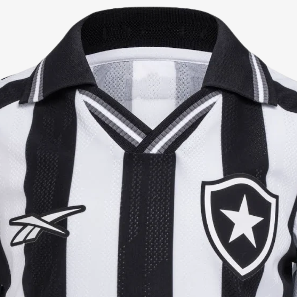 Kit Infantil Botafogo Home 25/26 Reebok - Preta e Branca