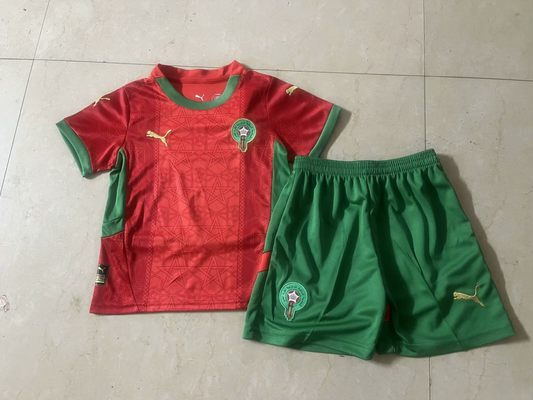 Kit Infantil Marrocos Home 24/25 - Vermelho