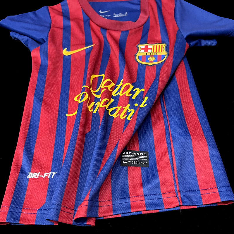 Kit Infantil Barcelona Home Retrô 12/13 - Grená