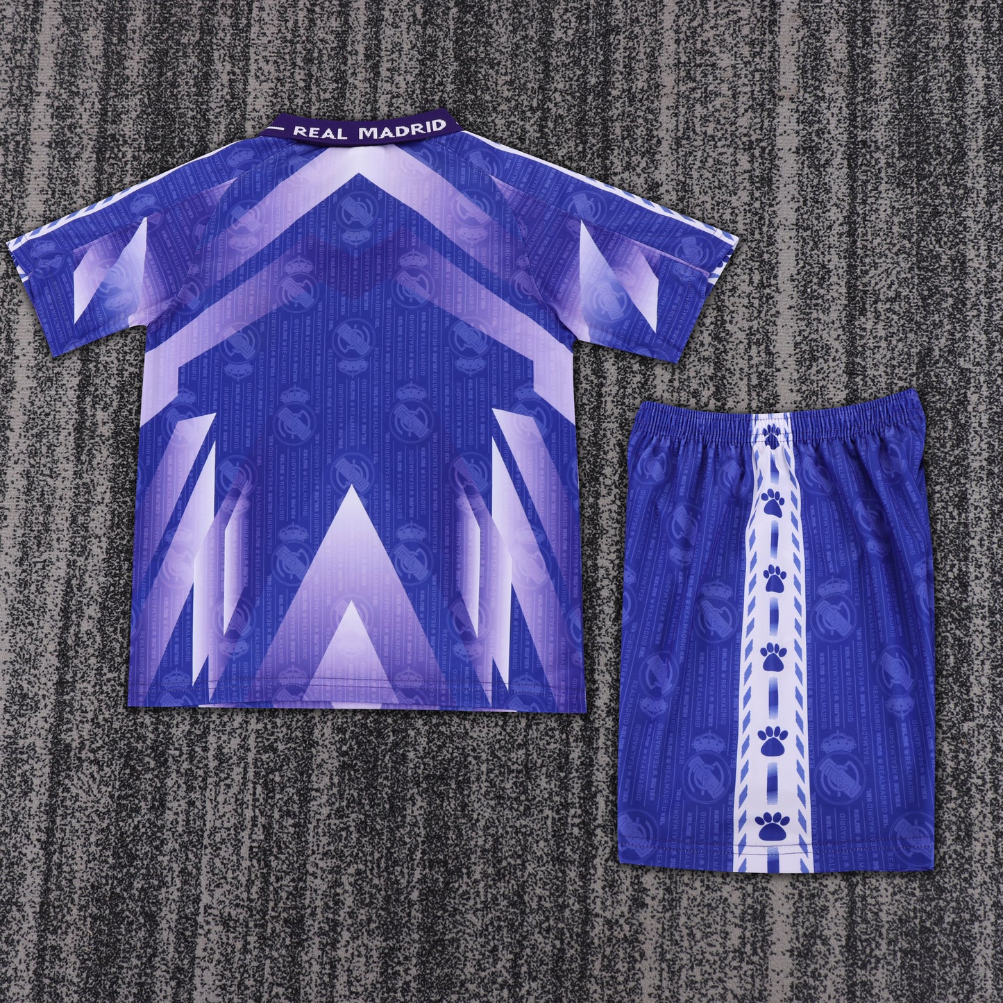Kit Infantil Real Madrid Away Retrô 96/97 Kelme - Azul