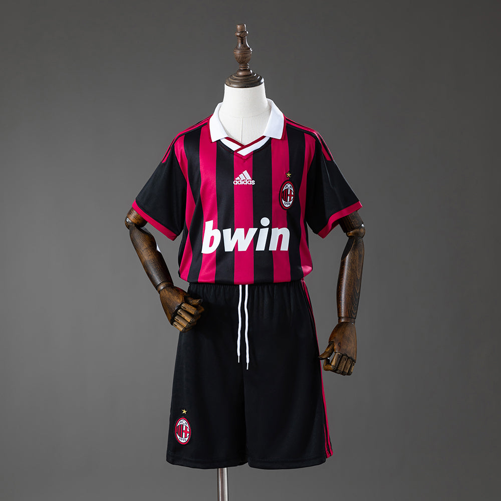 Kit Infantil Milan Home Retrô 09/10 . - Vermelho e Preto