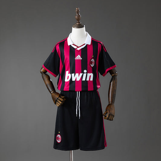 Kit Infantil Milan Home Retrô 09/10 . - Vermelho e Preto