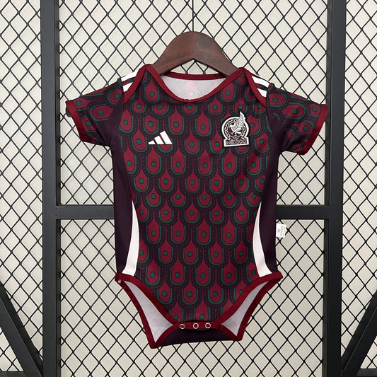 Body Bebê Infantil México Away 24/25 - Vermelho