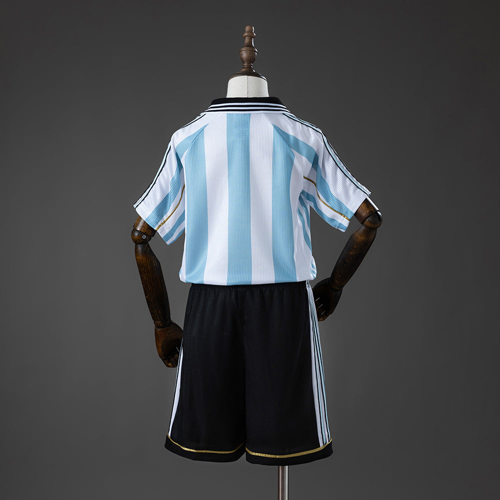 Kit Infantil Argentina Retro 1998 -Branco e Azul