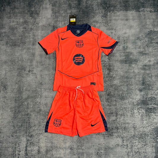Kit Infantil Barcelona Third 25/26 - Laranja