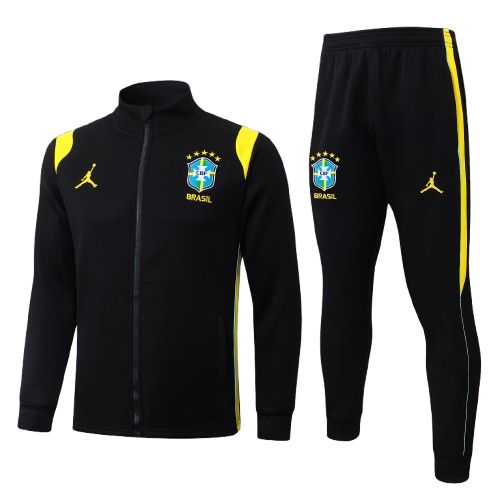 Kit Treino Agasalho + Calça Brasil - Preto