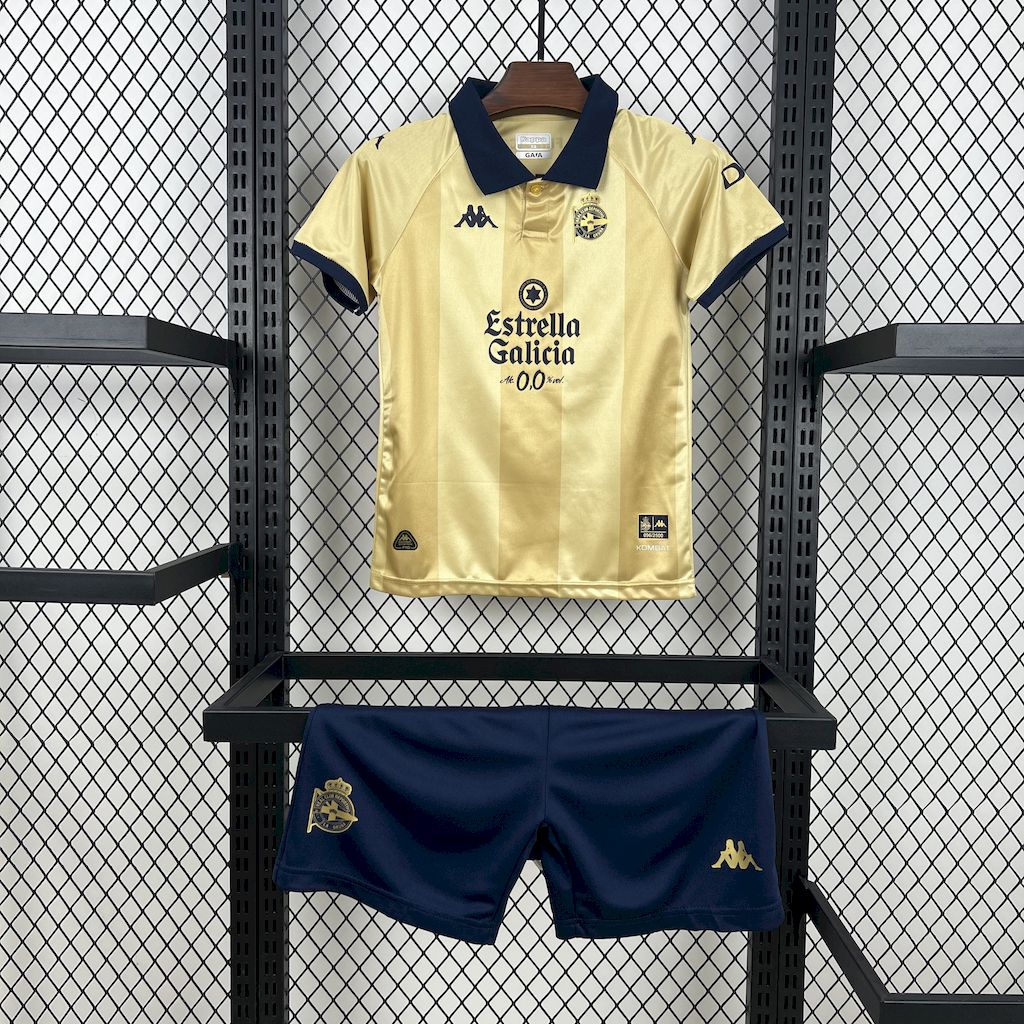 Kit Infantil Deportivo La Coruna Edição Especial 25/26 . - Dourada