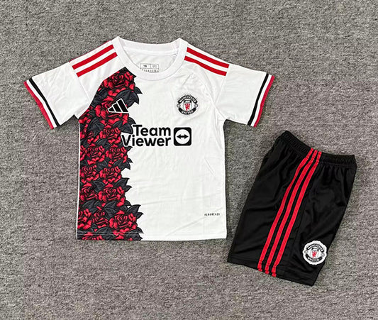 Kit infantil Manchester United Edição Especial 25/26 - Vermelha e Branca