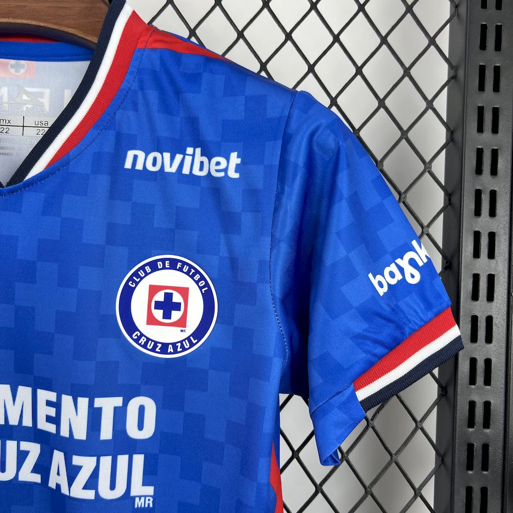 Kit Infantil Cruz Azul Home 25/26 Pirma . -Azul