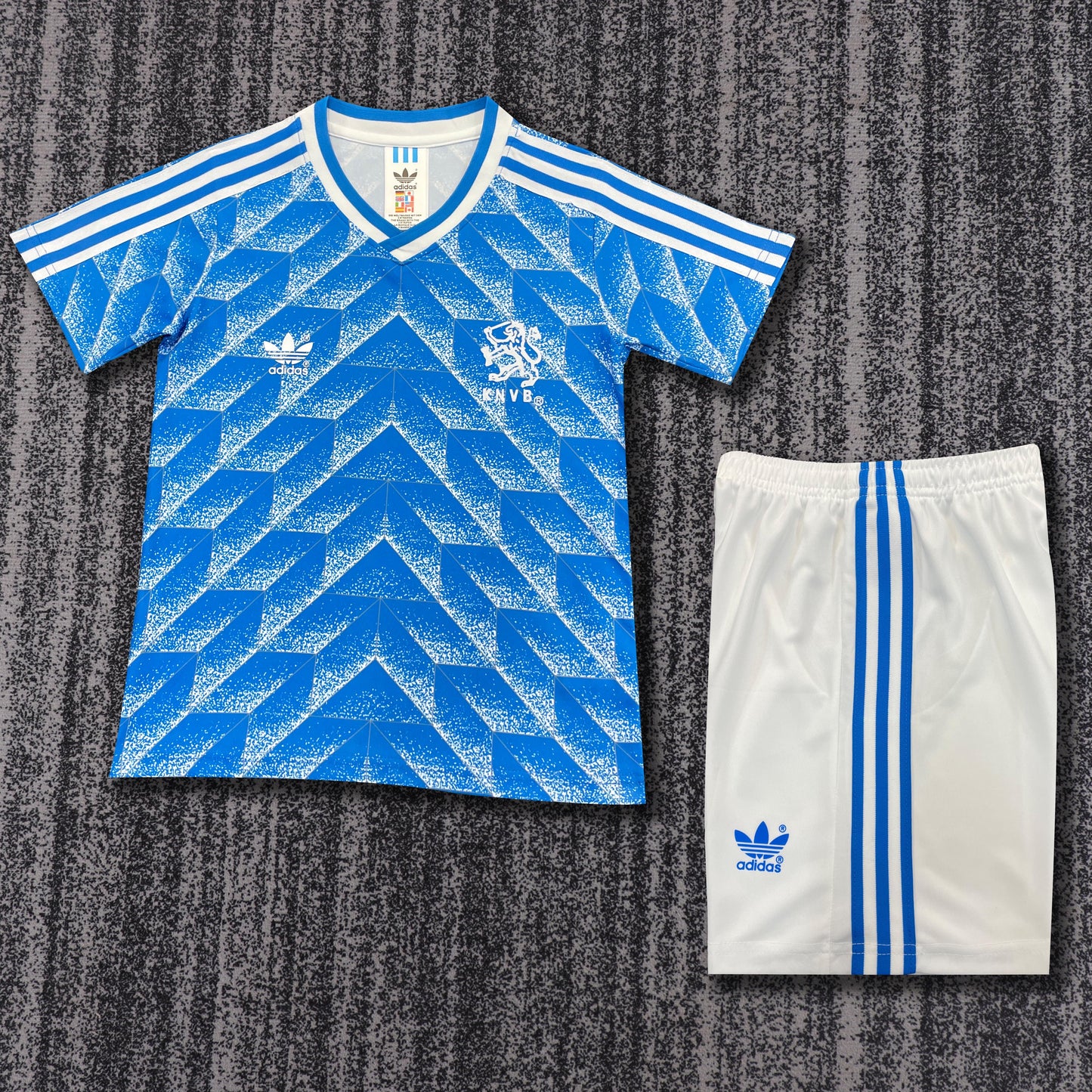 Kit Infantil Holanda Away Retrô 1988 - Azul