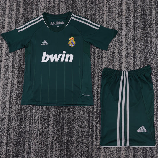 Kit Infantil Real Madrid Away Retrô 12/13 - Verde