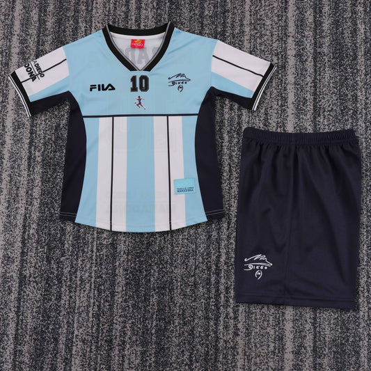 Kit Infantil Argentina Retro Edição Especial 2001 Fila -Azul Claro