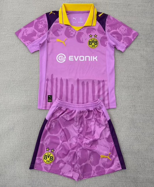 Kit Infantil Borussia Dortmund Goleiro 25/26 - Rosa