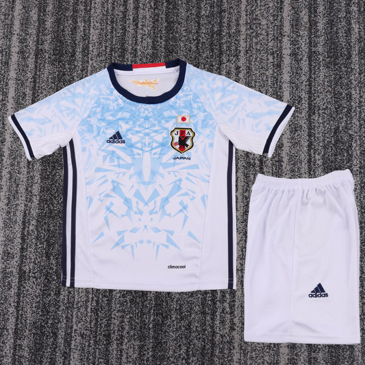 Kit Infantil Japão Away Retro 16/17 -Branco e Azul