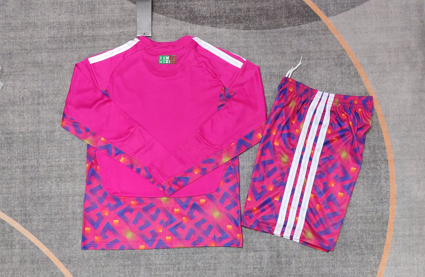Kit Infantil México Goleiro Manga Longa 26/27 - Rosa