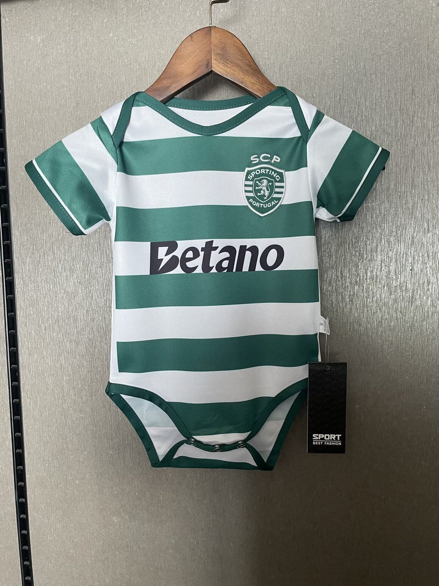 Body Bebê Infantil Sporting Home 25/26  - Verde e Branco