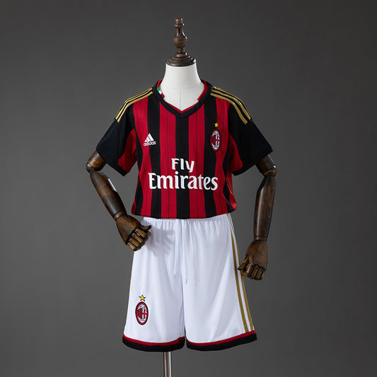 Kit Infantil Milan Home Retrô 2013 . - Vermelho e Preto