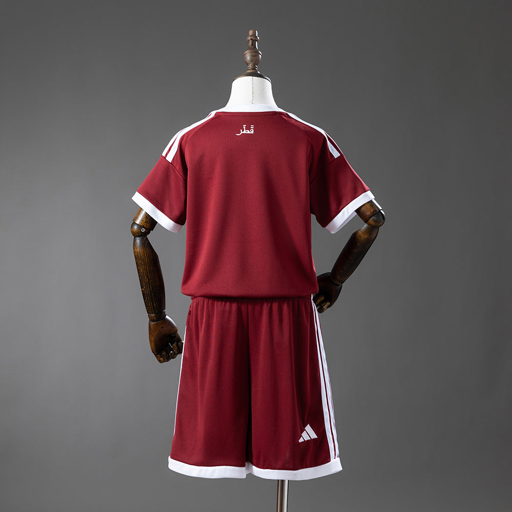 Kit Infantil Qatar Home 26/27 - Vinho