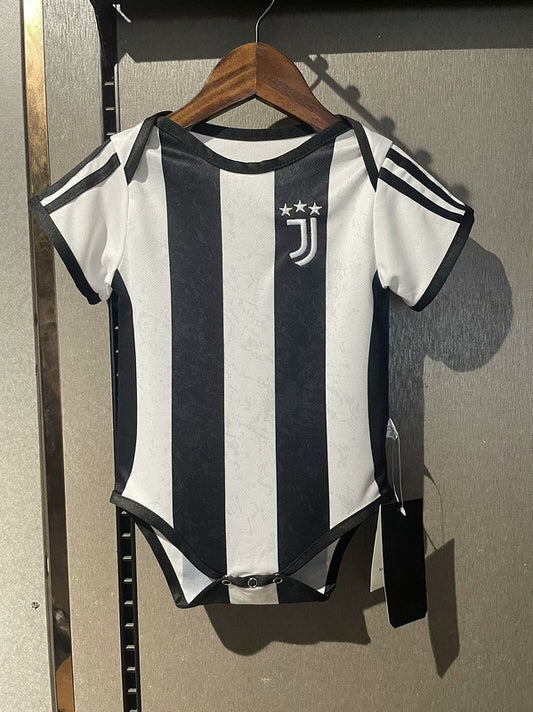 Body Bebê Infantil Juventus Home 24/25  - Preto e Branco