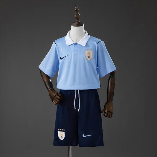 Kit Infantil Uruguai Home 26/27  - Azul