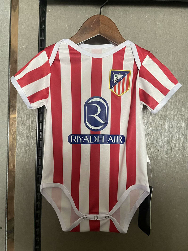Body Bebê Infantil Atletico de  Madrid 25/26  - Branco e Vermelho