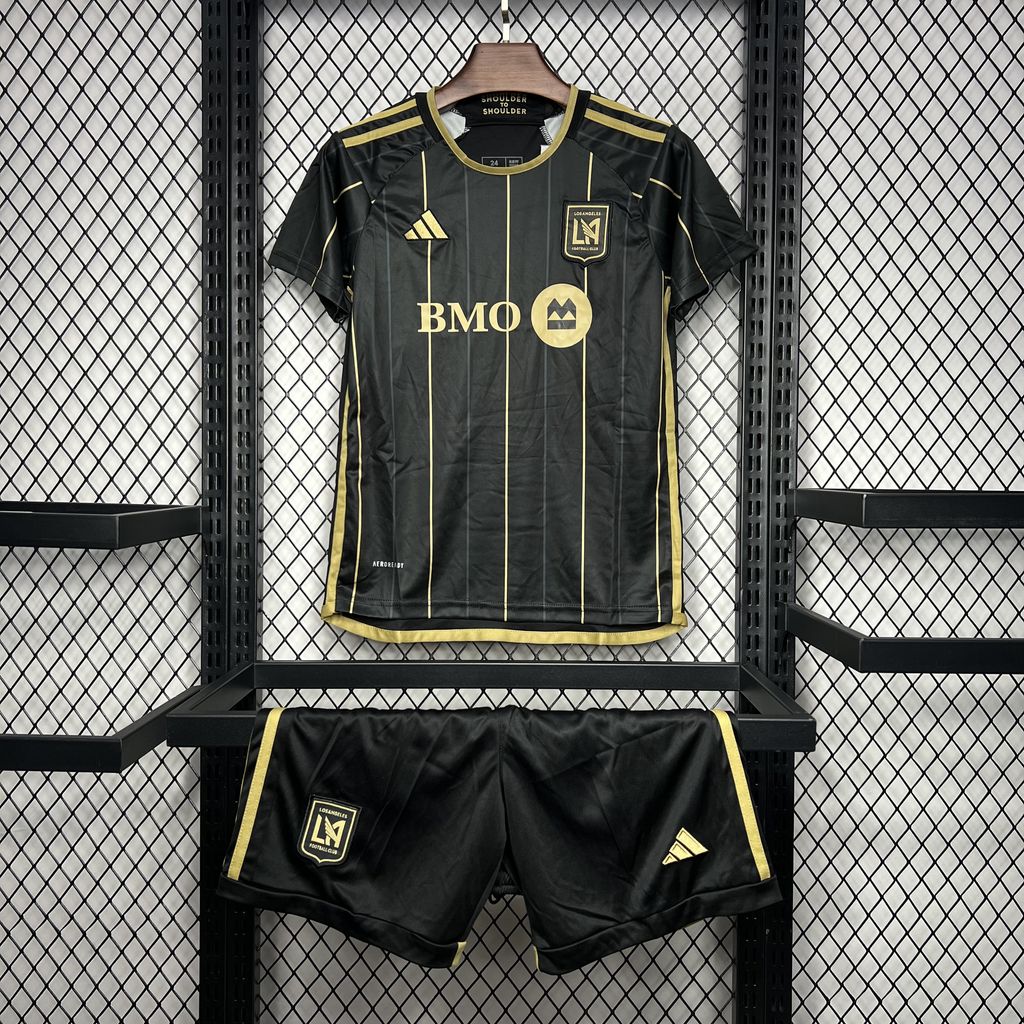 Kit Infantil Los Angeles FC Home 24/25 . -Preto e Dourado