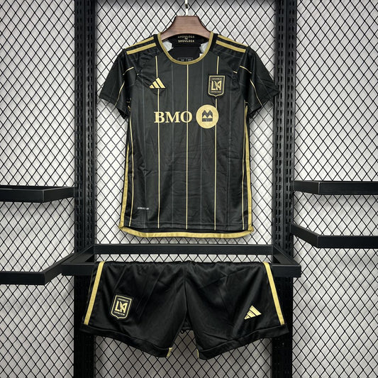 Kit Infantil Los Angeles FC Home 24/25 . -Preto e Dourado
