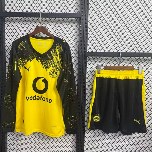 Kit Infantil Borussia Dortmund Home Manga Longa 25/26 . - Amarelo e Preto