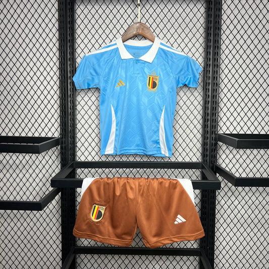 Kit Infantil Bélgica Away 24/25 -Azul Claro