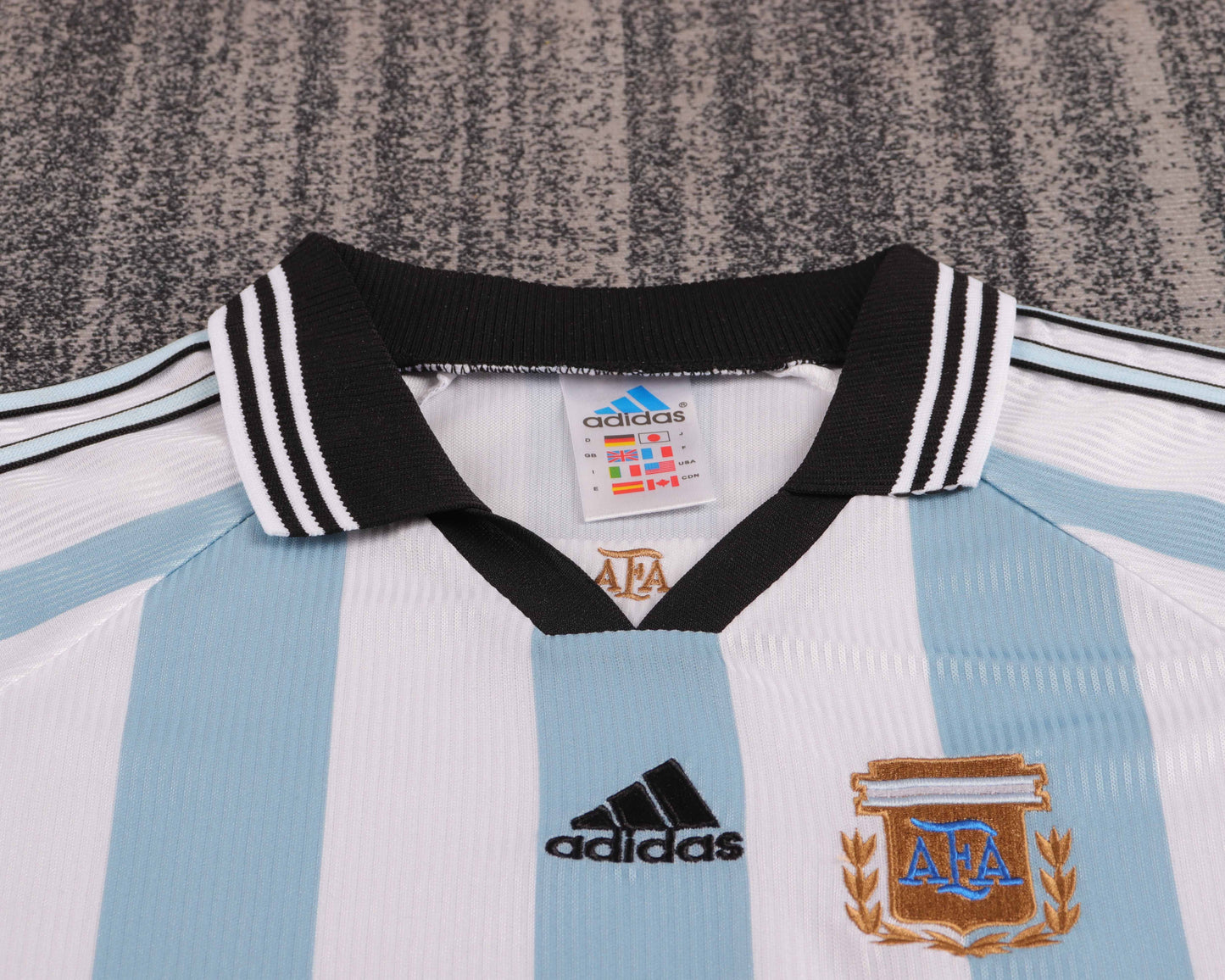 Kit Infantil Argentina Retro 1998 -Branco e Azul