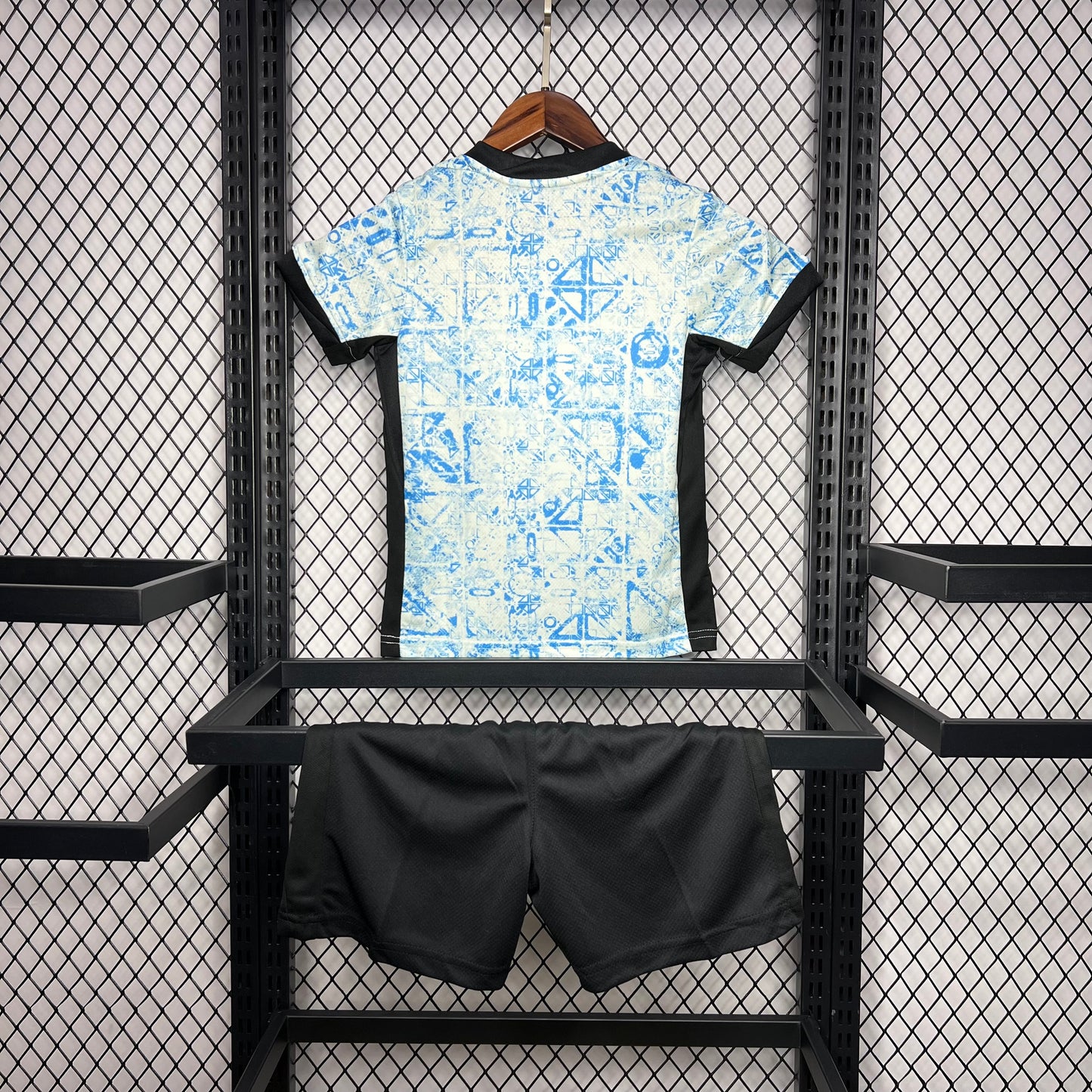 Kit Infantil Portugal Away 24/25 - Branco e Azul (. Preto)