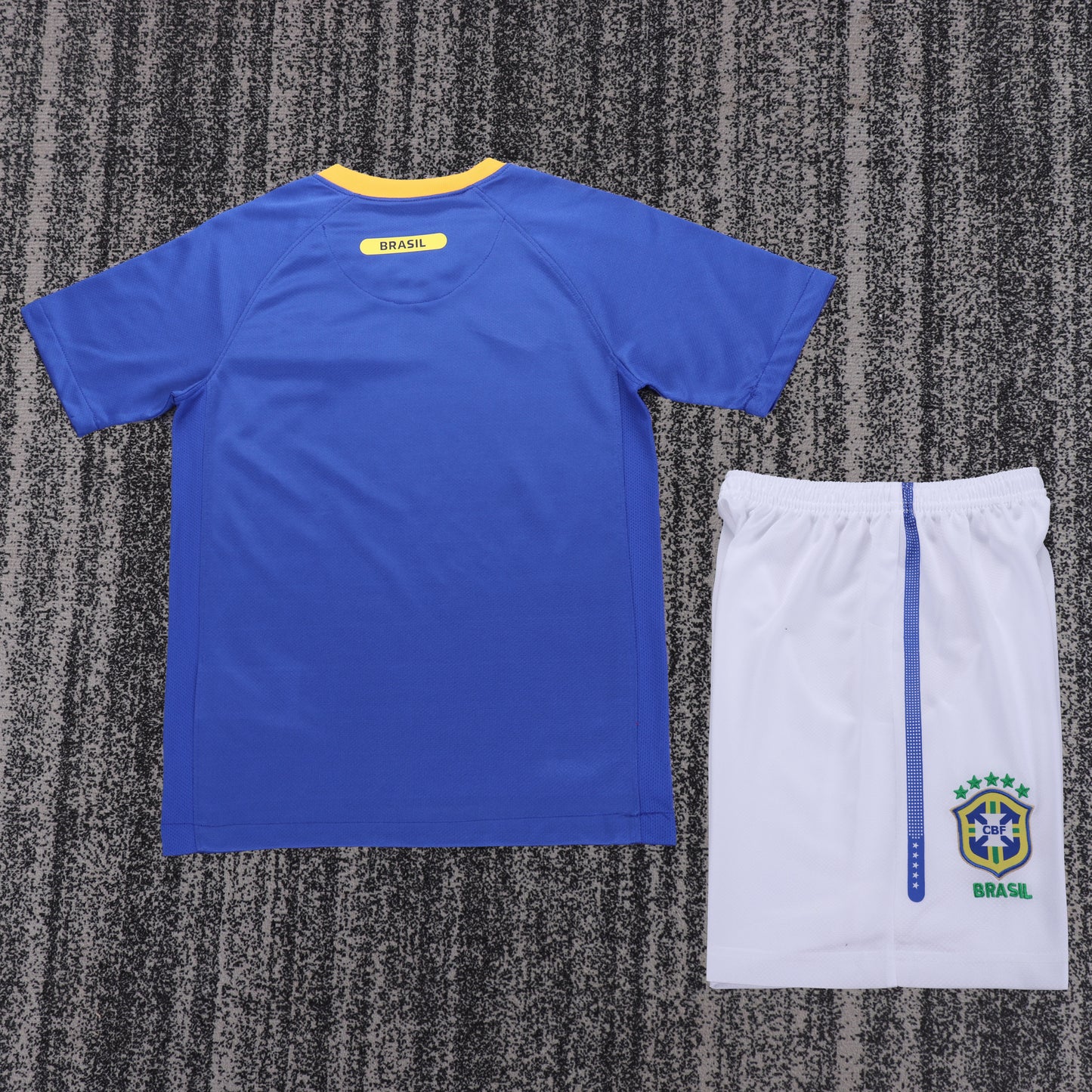 Kit Infantil Brasil Retro Away 2010 - Azul