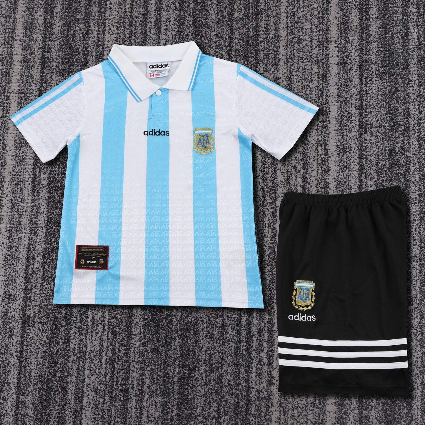 Kit Infantil Argentina Retro 1994 -Branco e Azul