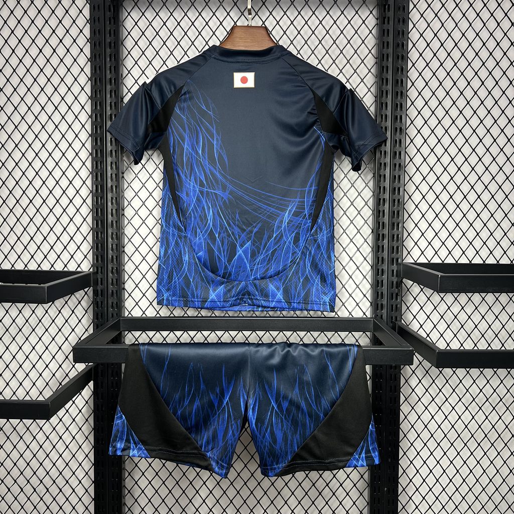 Kit Infantil Japão Home 24/25 Y-3  - Preto e Azul