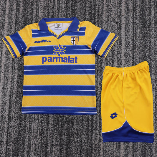 Kit Infantil Parma Home Retrô 98/99  Lotto - Amarelo e Azul