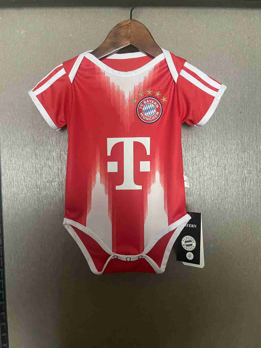 Body Bebê Infantil Bayern De Munique Home 25/26 -Branco e Vermelho