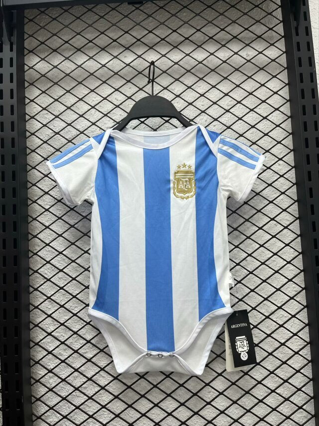 Body Bebê Infantil Argentina Home 24/25 -Azul e Branco
