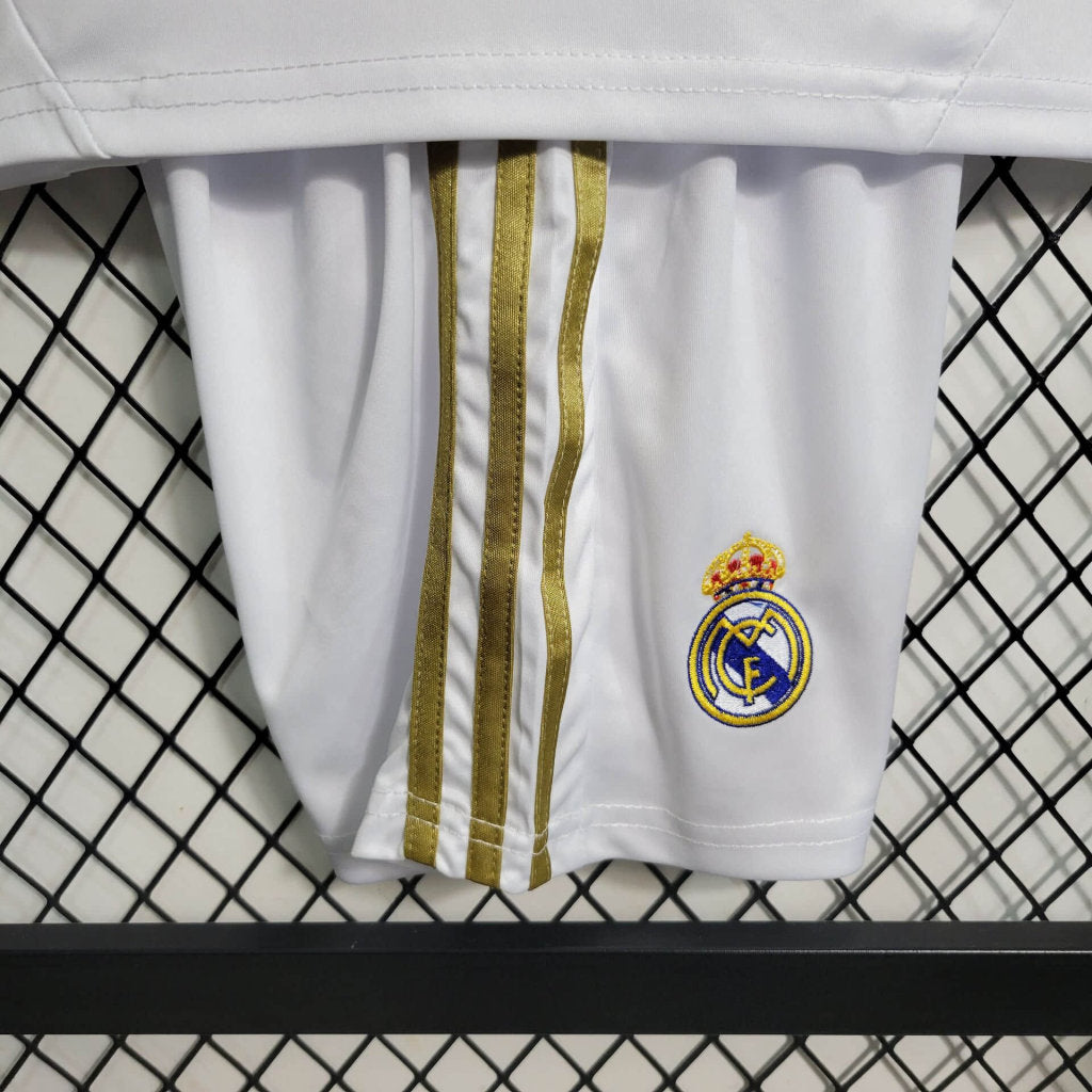 Kit Infantil Real Madrid Home Retrô 11/12 - Branco