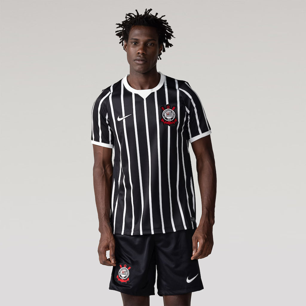 Kit Família Corinthians: Camisa Infantil + Camisa Pai - Preta e Branca
