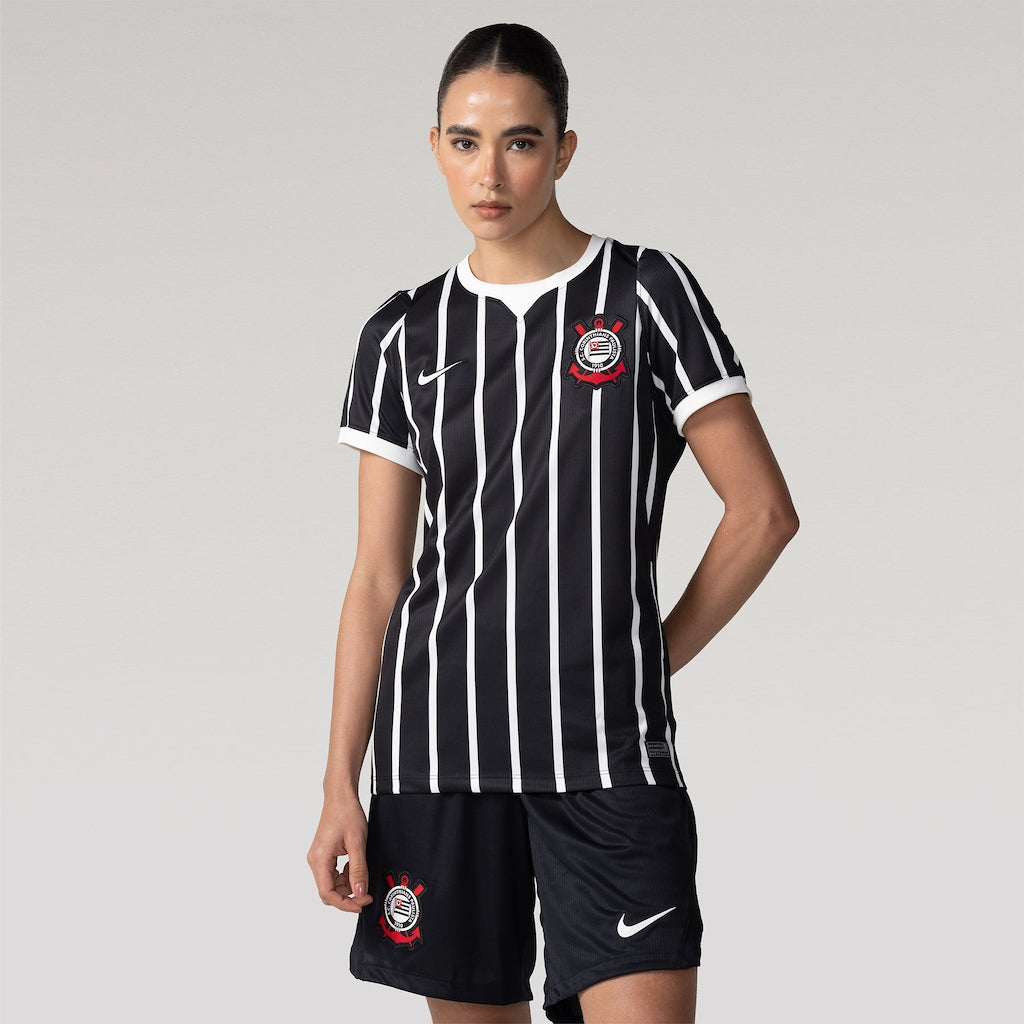 Kit Família Corinthians: Camisa Infantil + Camisa Mãe - Preta e Branca