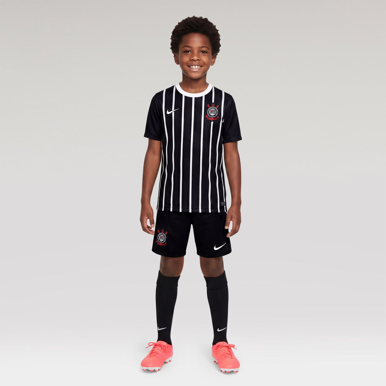 Kit Família Corinthians: Camisa Infantil + Camisa Mãe - Preta e Branca