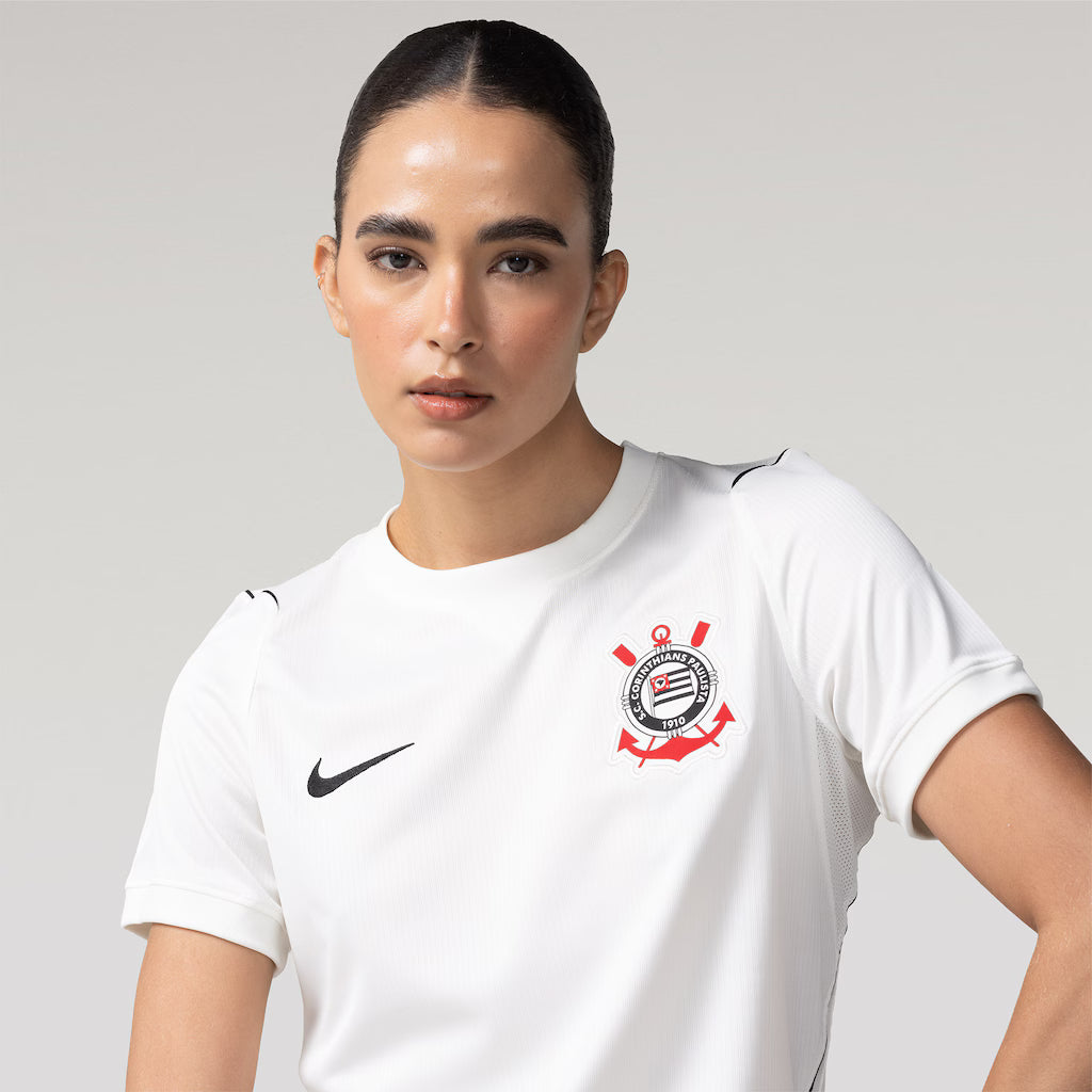 Kit Família Corinthians: Camisa Infantil + Camisa Mãe - Branca